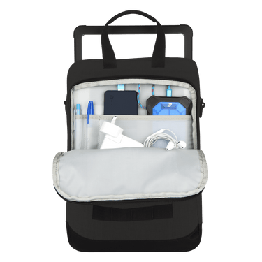 Ace Vertical Super Cargo Front Open View With Accessories#color_black