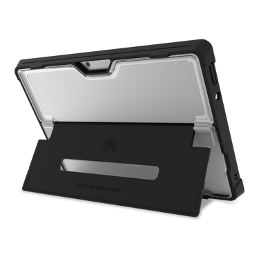 Dux Shell Case for Surface Pro 8 In Black Back Left Angle View#color_black