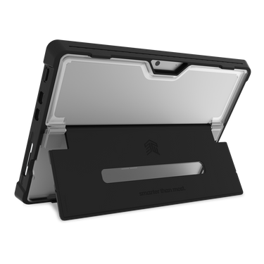 Dux Shell Case for Surface Pro X In Black Back Right Angle View#color_black
