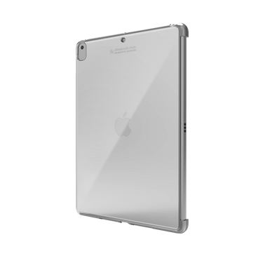 Half Shell for iPad 9th/8th/7th gen In Clear Back Left Angle View#color_clear