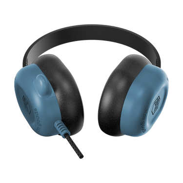 Hear-O Headphones In Serene Sky Wire Shadow With USB-C Input Front Bottom View#color_serene-sky*input-type_usb-c