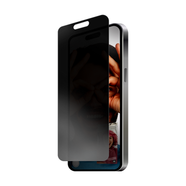 Privacy Glass for iPhone 15 Pro Front Left Angle View#device_iphone-15-pro