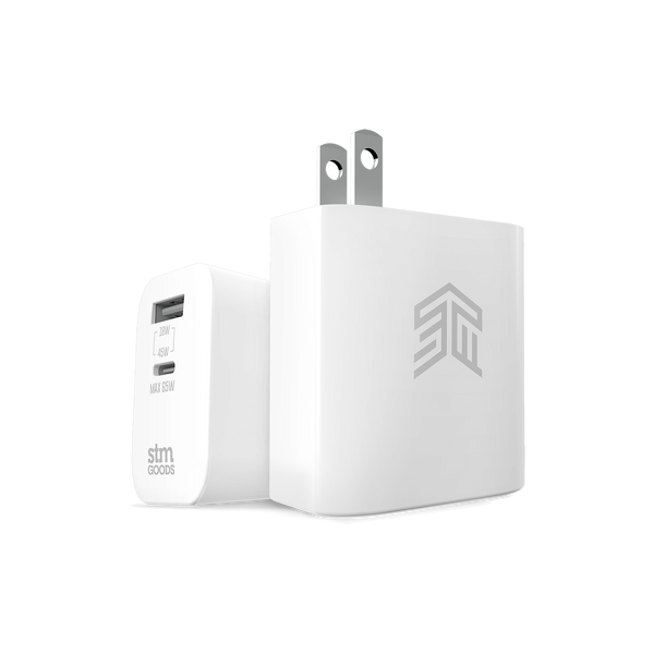 65W Dual Port USB-C and USB-A Power Adapter