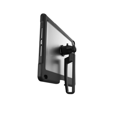 Dux Grip for iPad 9th/8th/7th gen In Black Back Right Angle View02#color_black