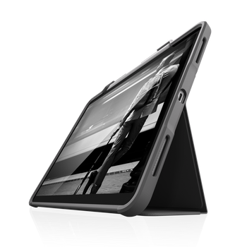 Dux Plus Case for iPad Pro 12.9" 6th/5th/4th/3rd gen In Black Front Left Angle View#color_black