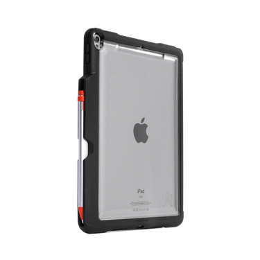Dux Shell Duo Case for iPad Pro 10.5" / iPad Air 3rd gen In Black Back Right View With Pencil#color_black