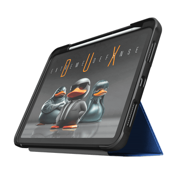 Dux Ultra Case for iPad (A16) / 10th gen In Blue Front Left Angle View#color_blue