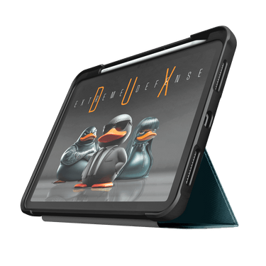 Dux Ultra Case for iPad (A16) / 10th gen In Ocean Gray Front Left Angle View#color_ocean-gray