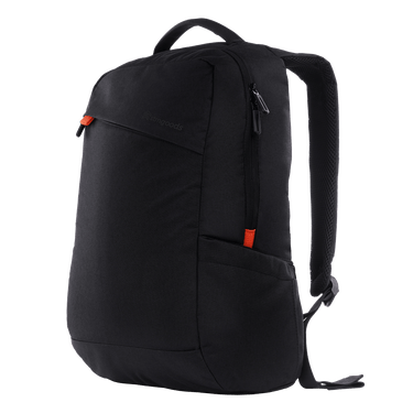 Gamechange Backpack In Black Front Left Angle View#color_black