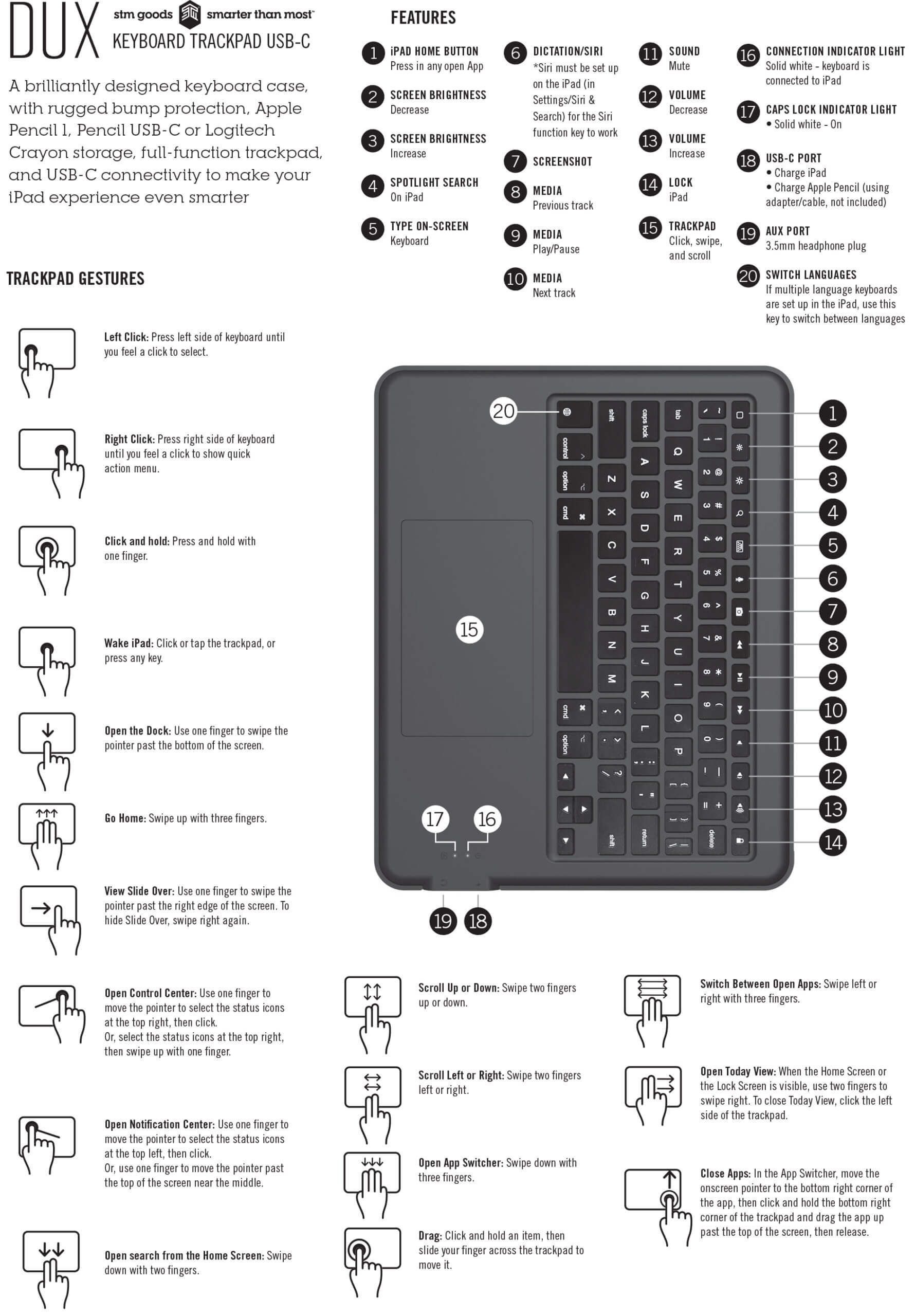 STM24-Dux-Keyboard-Trackpad-USB-C-iPad-10th-Instructions